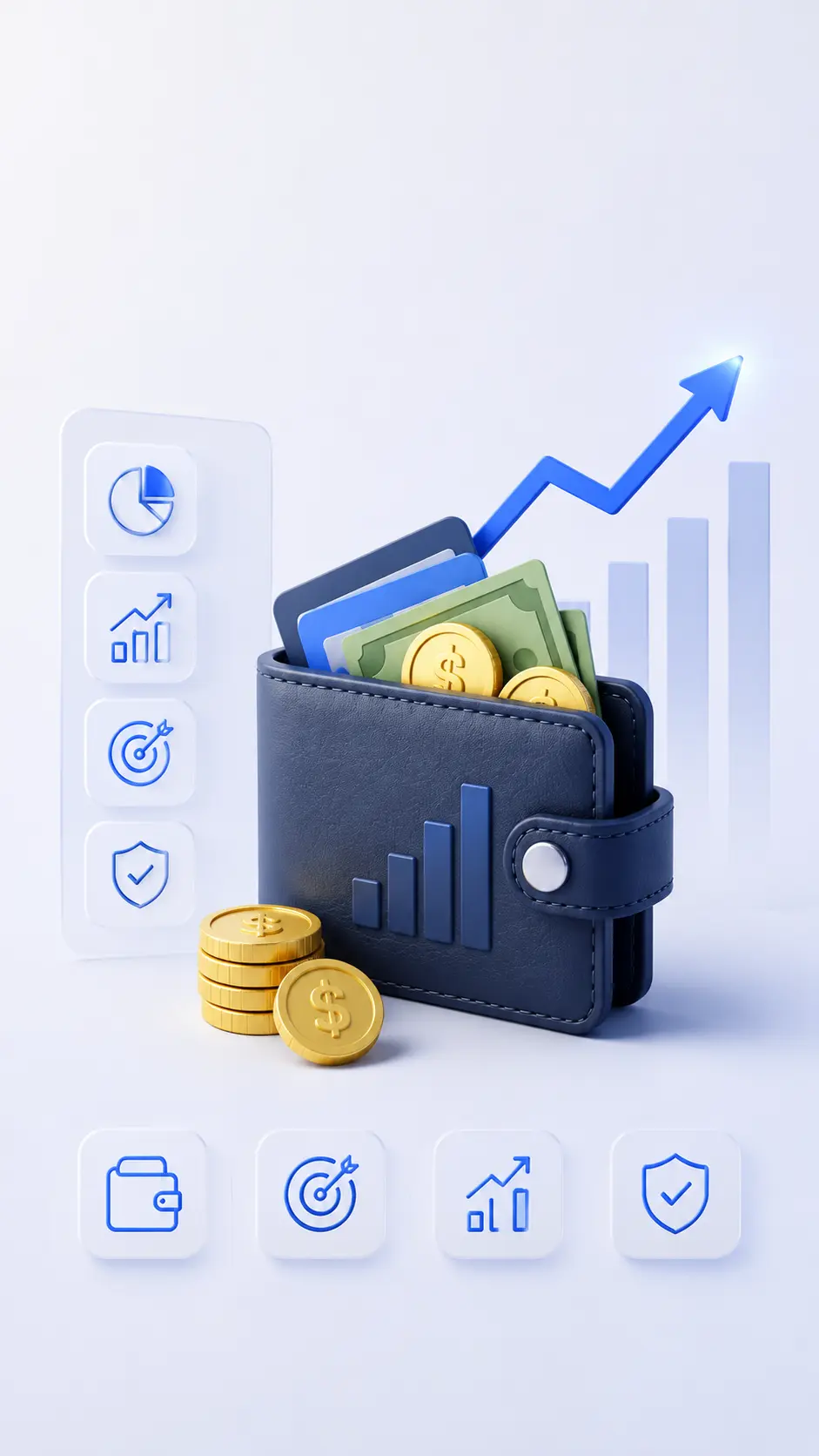Personal finance dashboard showing expense tracking and savings goals