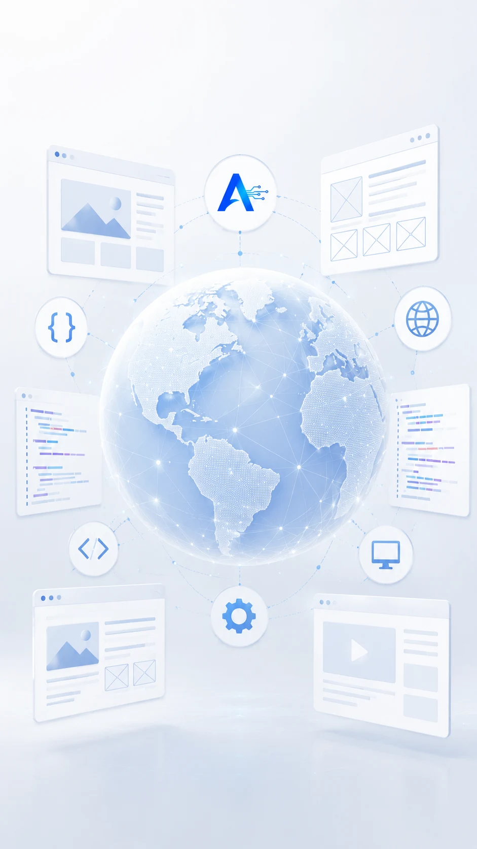 Responsive website design showing mobile and desktop views