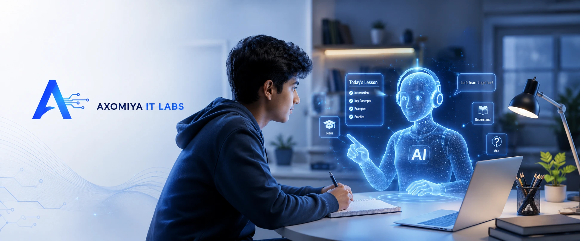 Students learning on an educational platform with AI tutor interface